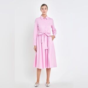 English Factory Pink Long Sleeve Dress